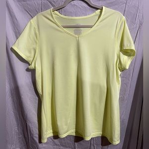 Athletic Works dry fit like yellow shirt sleeve women size xl